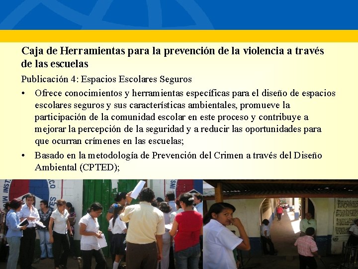 Caja de Herramientas para la prevención de la violencia a través de las escuelas
