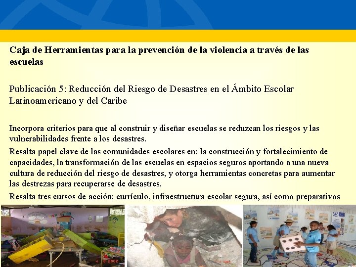 Caja de Herramientas para la prevención de la violencia a través de las escuelas