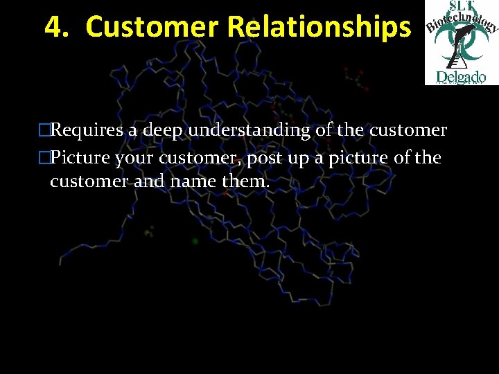 4. Customer Relationships �Requires a deep understanding of the customer �Picture your customer, post