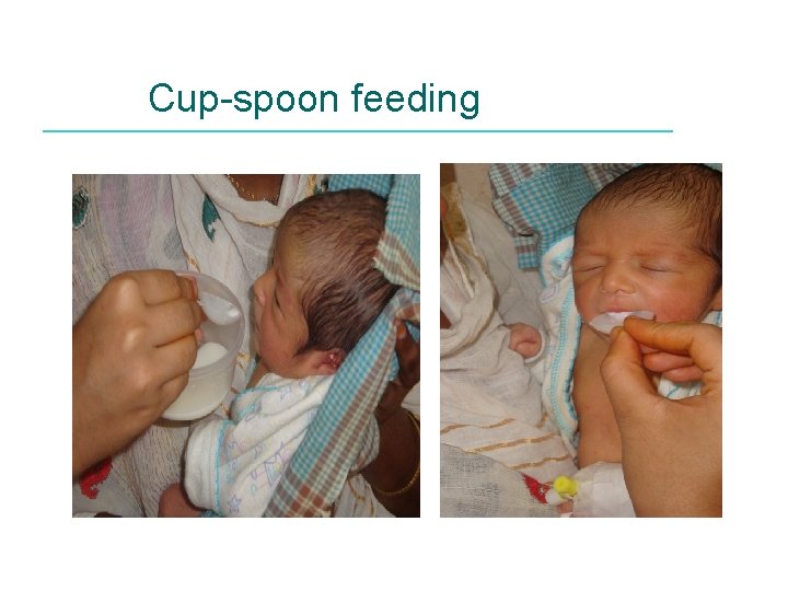 Cup-spoon feeding 