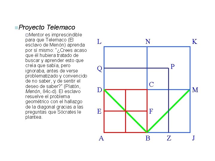 n. Proyecto Telemaco ¨Mentor es imprescindible para que Telemaco (El esclavo de Menón) aprenda