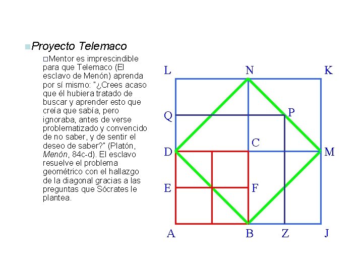 n. Proyecto Telemaco ¨Mentor es imprescindible para que Telemaco (El esclavo de Menón) aprenda