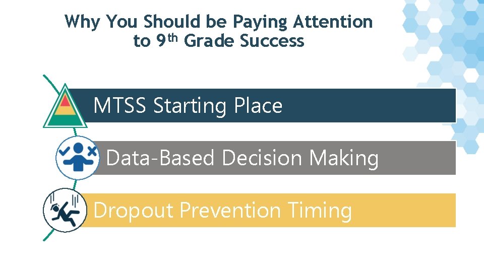 Why You Should be Paying Attention to 9 th Grade Success MTSS Starting Place