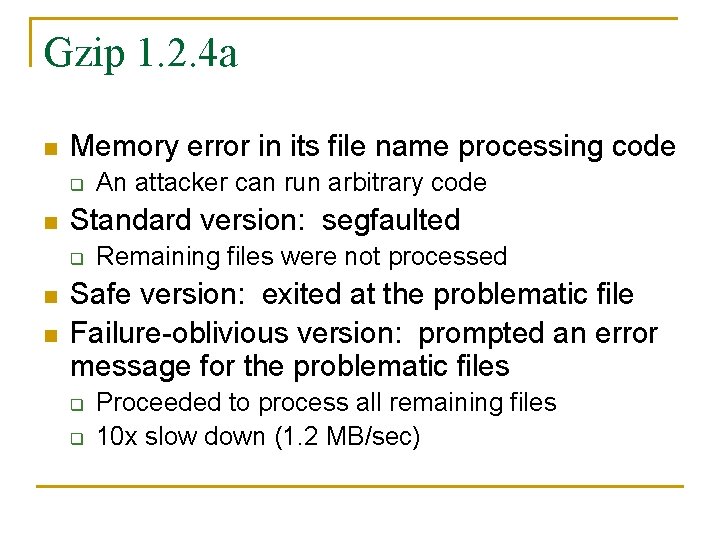 Gzip 1. 2. 4 a n Memory error in its file name processing code