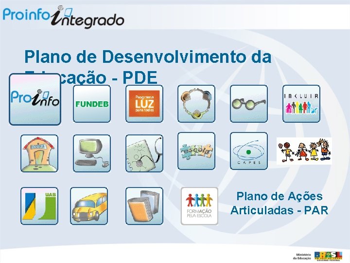 Plano de Desenvolvimento da Educação - PDE Plano de Ações Articuladas - PAR 