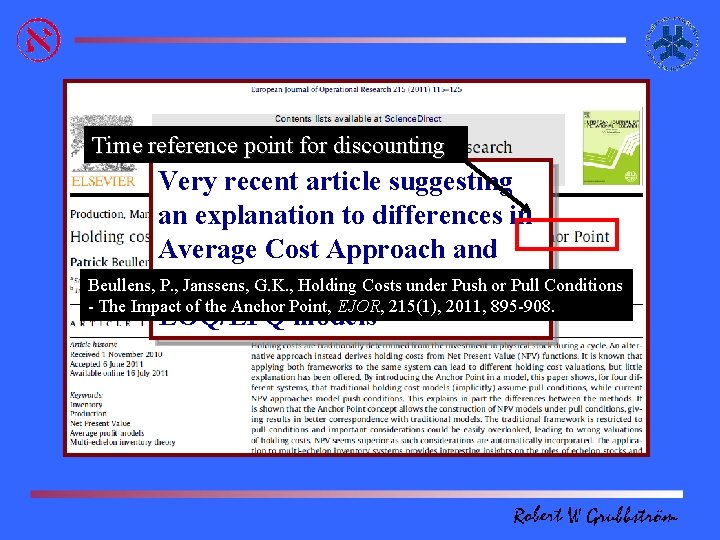 Time reference point for discounting Very recent article suggesting an explanation to differences in