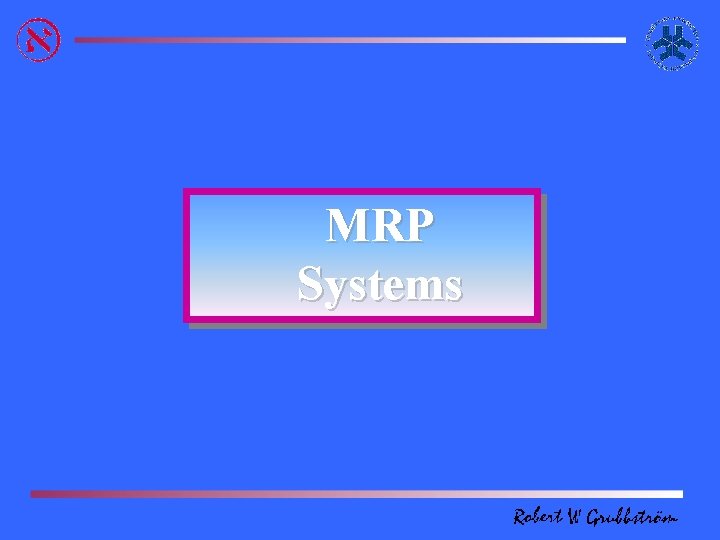 MRP Systems 