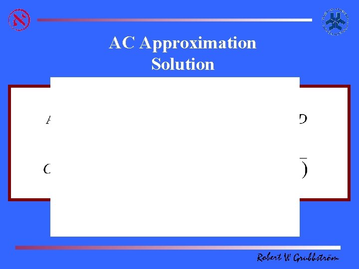 AC Approximation Solution 