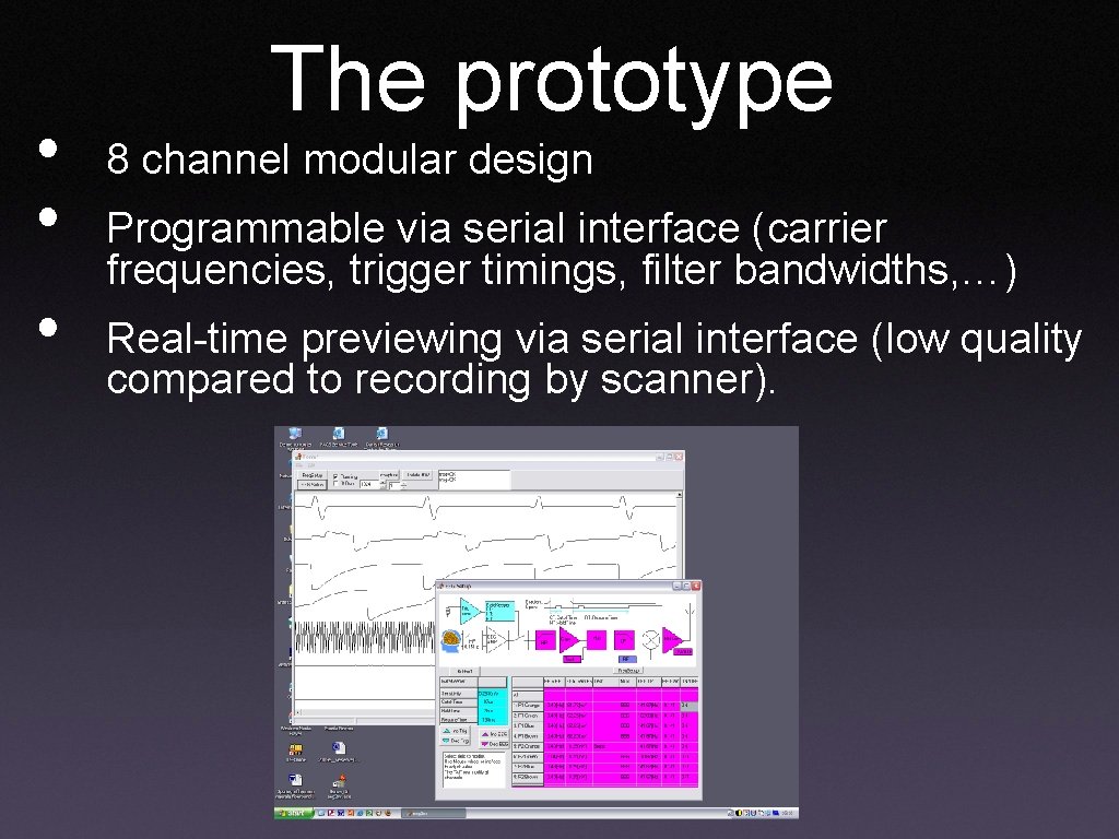  • • • The prototype 8 channel modular design Programmable via serial interface