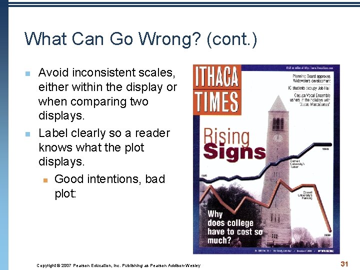 What Can Go Wrong? (cont. ) n n Avoid inconsistent scales, either within the