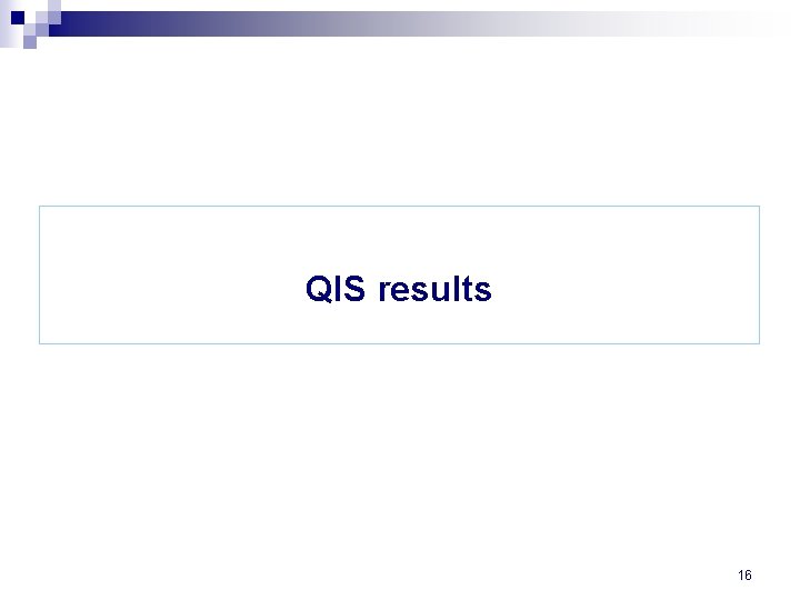 QIS results 16 