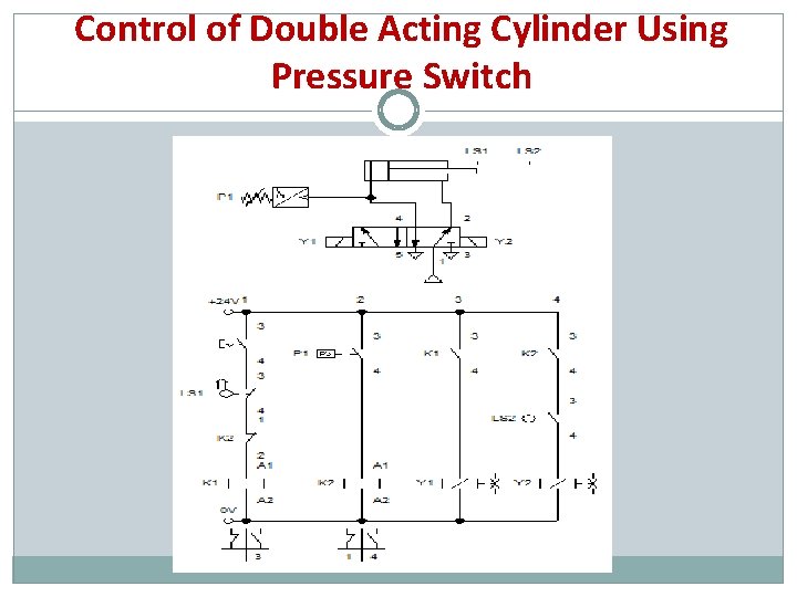 Control of Double Acting Cylinder Using Pressure Switch 