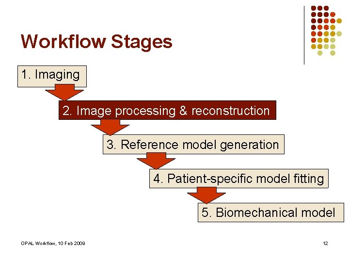 Workflow Stages 1. Imaging 2. Image processing & reconstruction 3. Reference model generation 4.