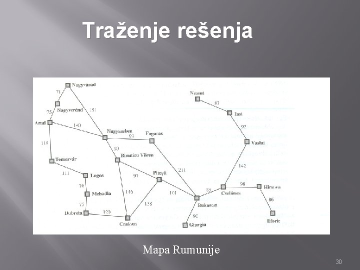 Traženje rešenja Mapa Rumunije 30 