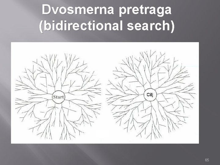 Dvosmerna pretraga (bidirectional search) 65 