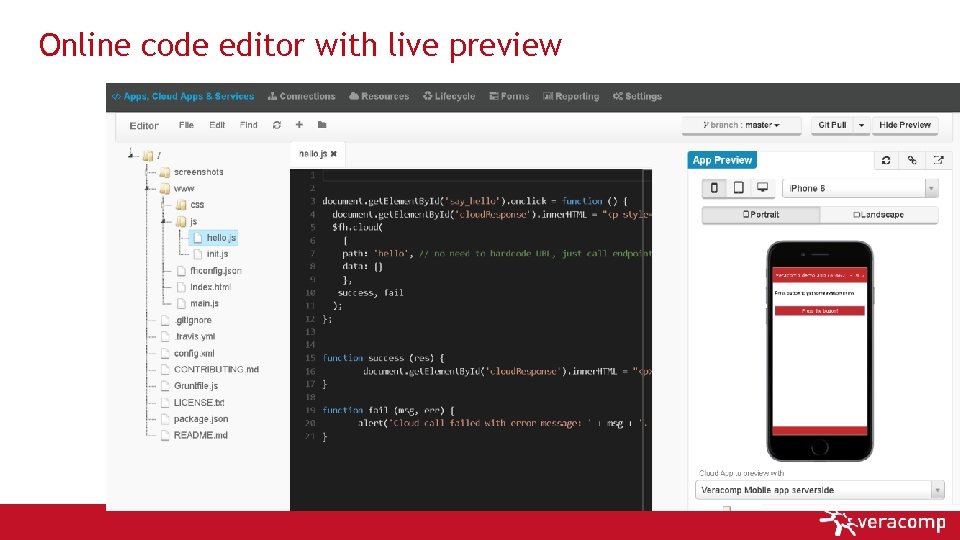 Online code editor with live preview 