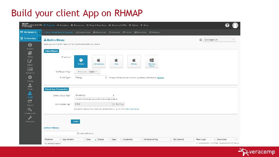 Build your client App on RHMAP 