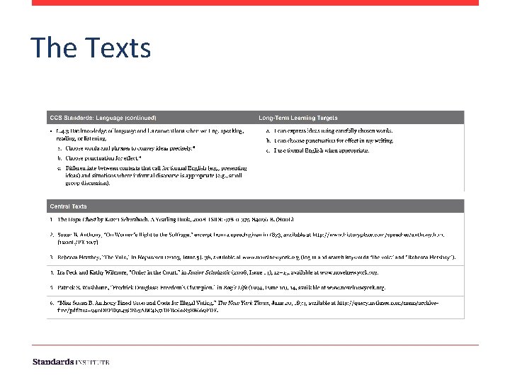 The Texts The Texts
