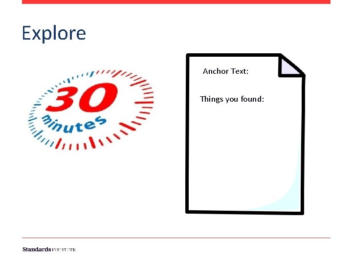 Explore Anchor Text: Things you found: Explore Anchor Text: Things you found: