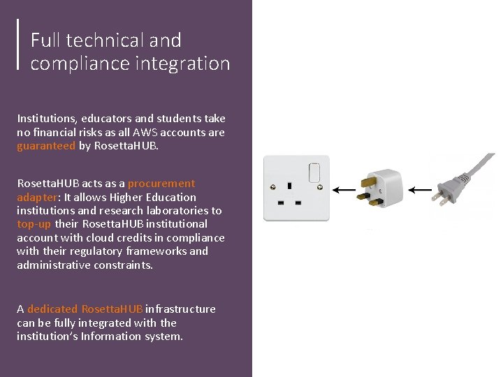 Full technical and compliance integration Institutions, educators and students take no financial risks as Full technical and compliance integration Institutions, educators and students take no financial risks as