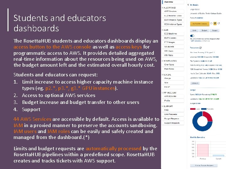 Students and educators dashboards The Rosetta. HUB students and educators dashboards display an access Students and educators dashboards The Rosetta. HUB students and educators dashboards display an access
