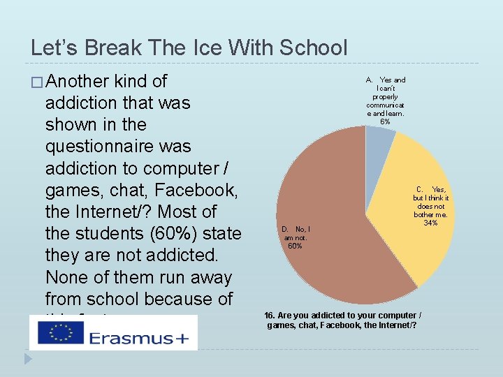 Let’s Break The Ice With School � Another kind of addiction that was shown Let’s Break The Ice With School � Another kind of addiction that was shown