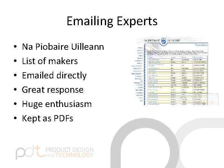 Emailing Experts • • • Na Piobaire Uilleann List of makers Emailed directly Great Emailing Experts • • • Na Piobaire Uilleann List of makers Emailed directly Great