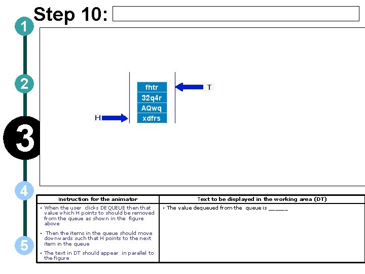 1 Step 10: 2 3 4 Instruction for the animator • When the user 1 Step 10: 2 3 4 Instruction for the animator • When the user
