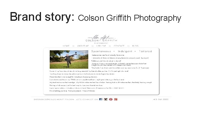 Brand story: Colson Griffith Photography 