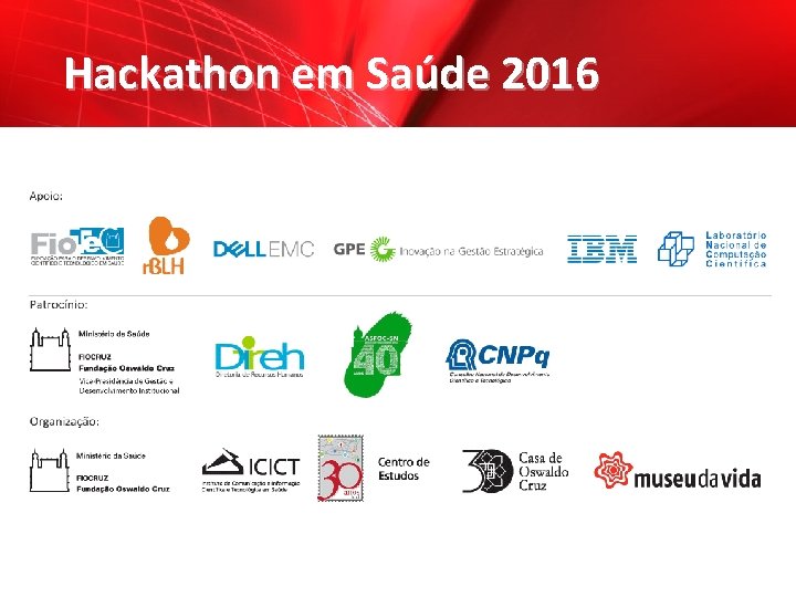 Hackathon em Saúde 2016 