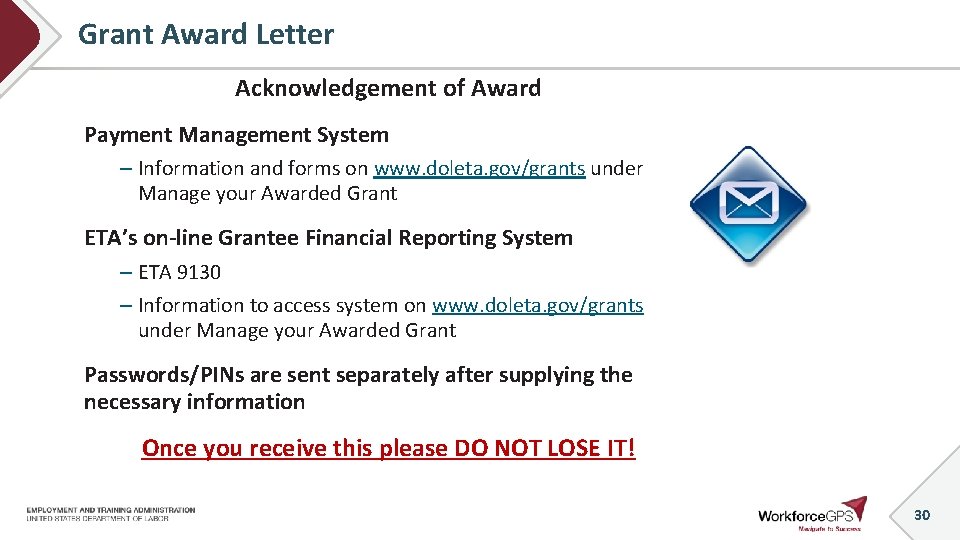 Grant Award Letter Acknowledgement of Award Payment Management System – Information and forms on