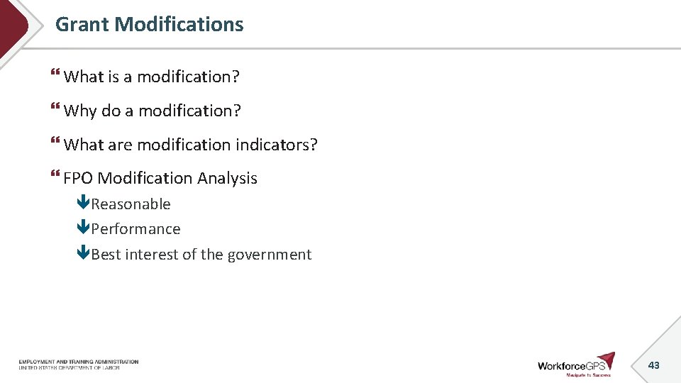 Grant Modifications What is a modification? Why do a modification? What are modification indicators?