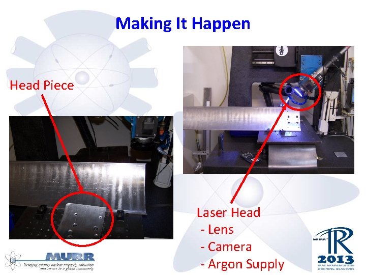 Making It Happen Head Piece Laser Head - Lens - Camera - Argon Supply