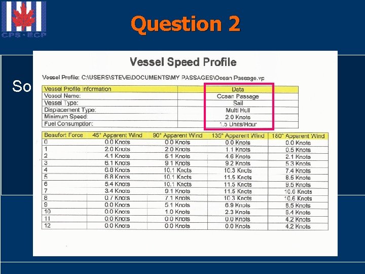 Question 2 Once you set up the Vessel Profile, you review You check the Question 2 Once you set up the Vessel Profile, you review You check the