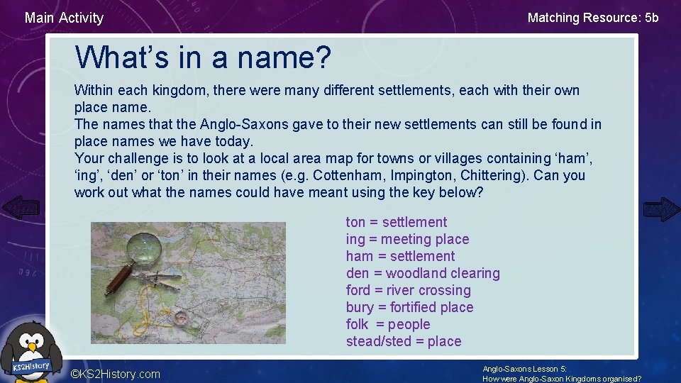 Main Activity Matching Resource: 5 b What’s in a name? Within each kingdom, there