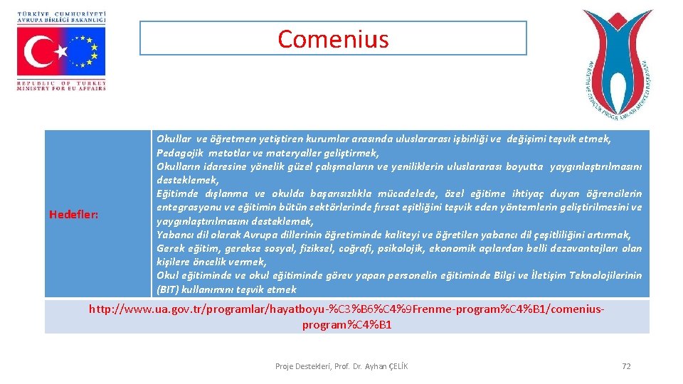 Comenius Hedefler: Okullar ve öğretmen yetiştiren kurumlar arasında uluslararası işbirliği ve değişimi teşvik etmek, Comenius Hedefler: Okullar ve öğretmen yetiştiren kurumlar arasında uluslararası işbirliği ve değişimi teşvik etmek,