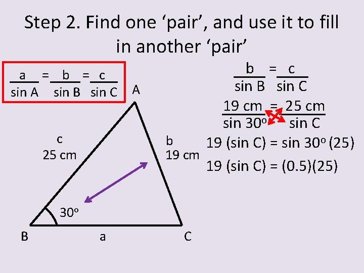 Step 2. Find one ‘pair’, and use it to fill in another ‘pair’ a