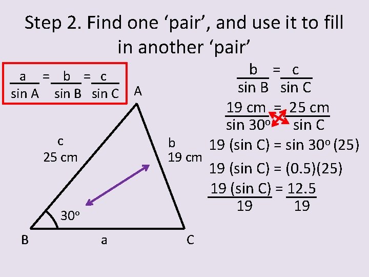 Step 2. Find one ‘pair’, and use it to fill in another ‘pair’ a