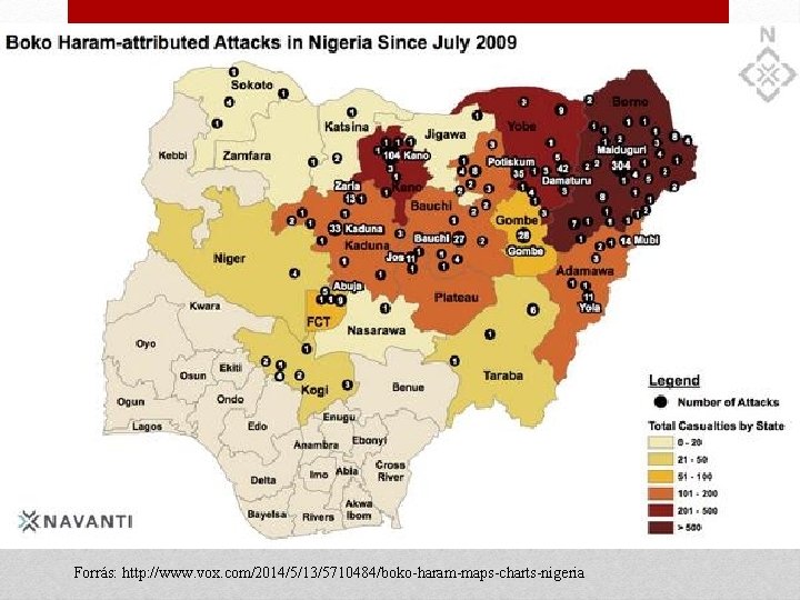 Forrás: http: //www. vox. com/2014/5/13/5710484/boko-haram-maps-charts-nigeria 