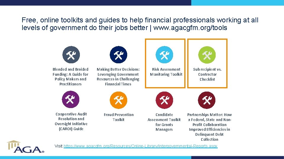 Free, online toolkits and guides to help financial professionals working at all levels of