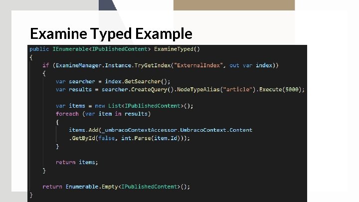 Examine Typed Example 