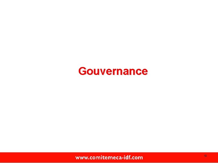 Gouvernance 12 