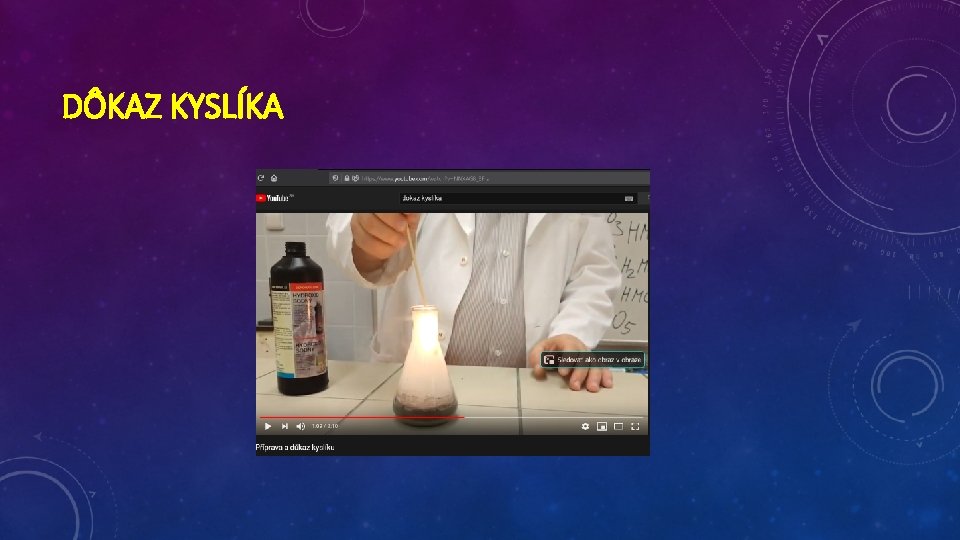 DÔKAZ KYSLÍKA DÔKAZ KYSLÍKA