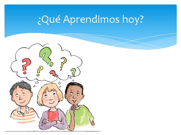¿Qué Aprendimos hoy? 