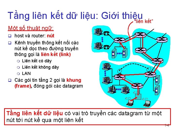 Tầng liên kết dữ liệu: Giới thiệu “liên kết” Một số thuật ngữ: q