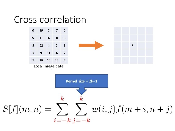 Cross correlation 0 10 5 7 0 5 11 6 8 3 9 22