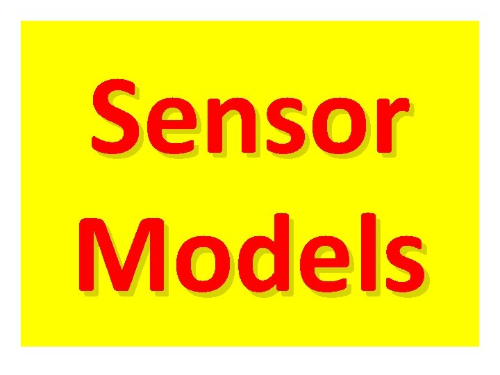 Sensor Models 