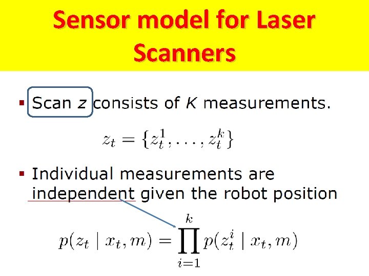 Sensor model for Laser Scanners 