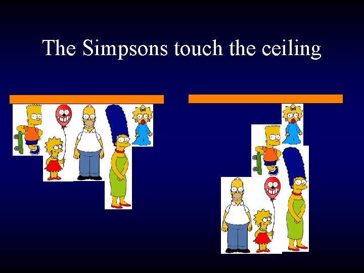 The Simpsons touch the ceiling 