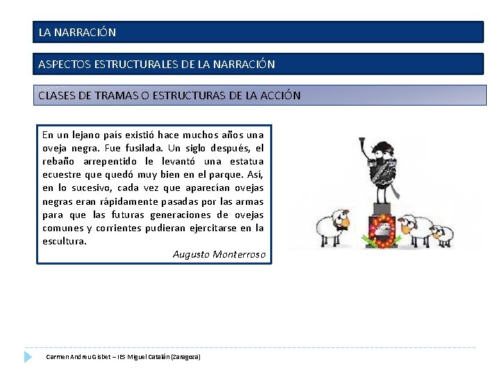 LA NARRACIÓN ASPECTOS ESTRUCTURALES DE LA NARRACIÓN CLASES DE TRAMAS O ESTRUCTURAS DE LA LA NARRACIÓN ASPECTOS ESTRUCTURALES DE LA NARRACIÓN CLASES DE TRAMAS O ESTRUCTURAS DE LA